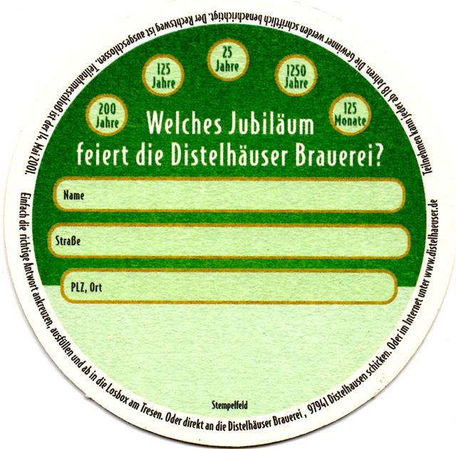 tauberbischofsheim tbb-bw distel gewinn 3b (rund215-welches jubilum 2001)